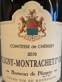 Domaine Comtesse de Cherisey Puligny-Montrachet Hameau de Blagny 2016